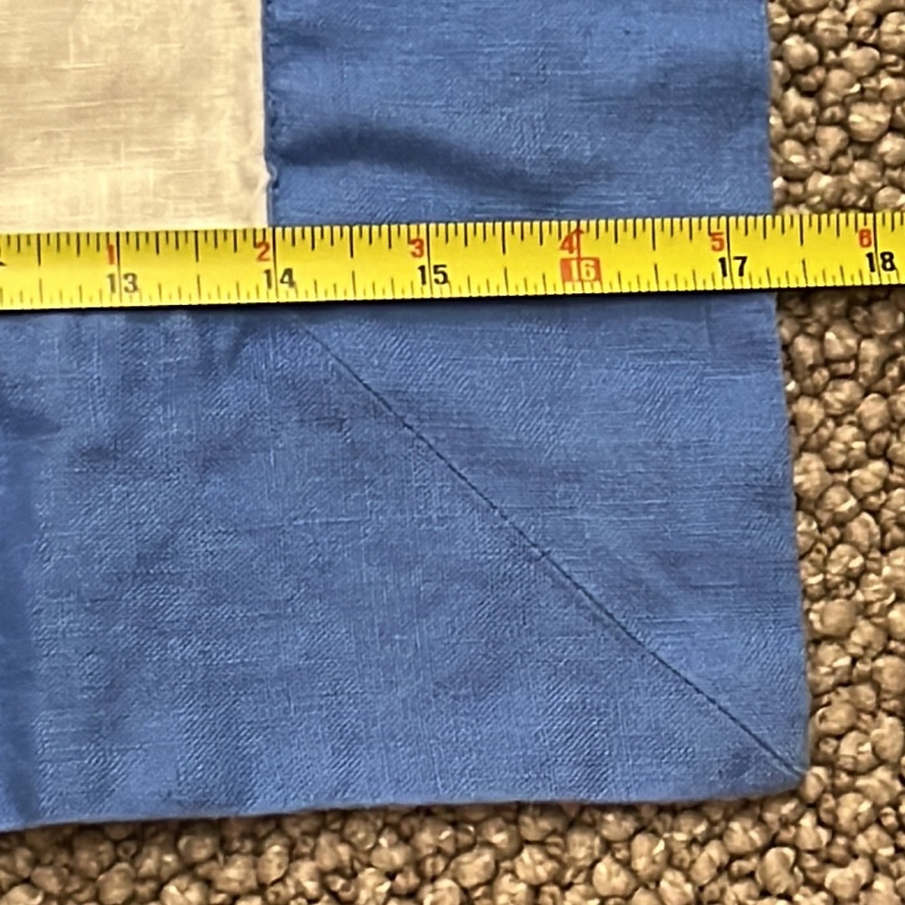 Pottery Barn Blue and White Table Runner, 102" Long - Picture 6 of 8